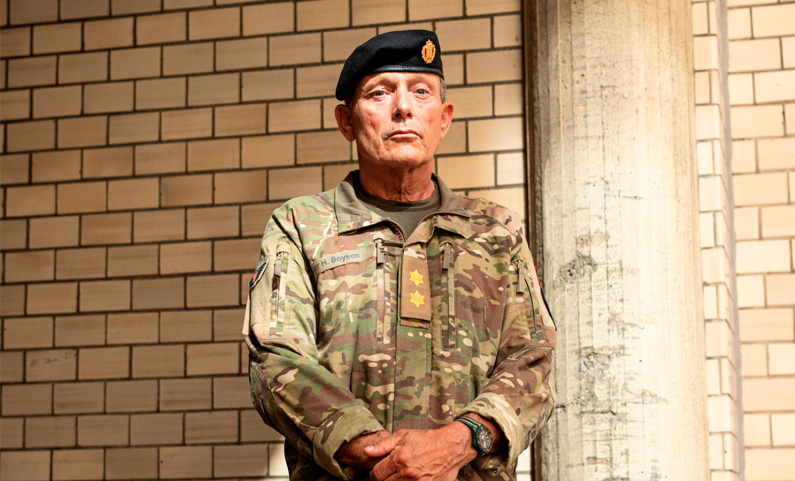 Portrætfoto af hærchef og generalmajor Peter Boysen